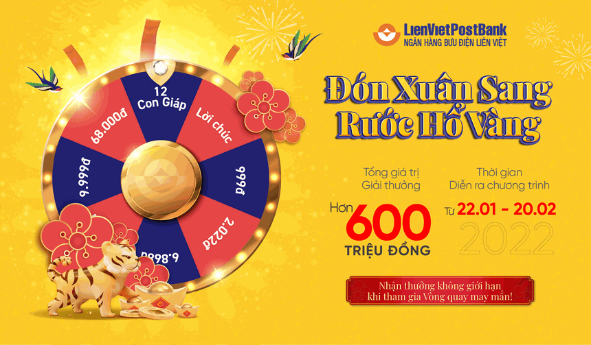 “Đón xuân sang - Rước hổ vàng” cùng LienVietPostBank