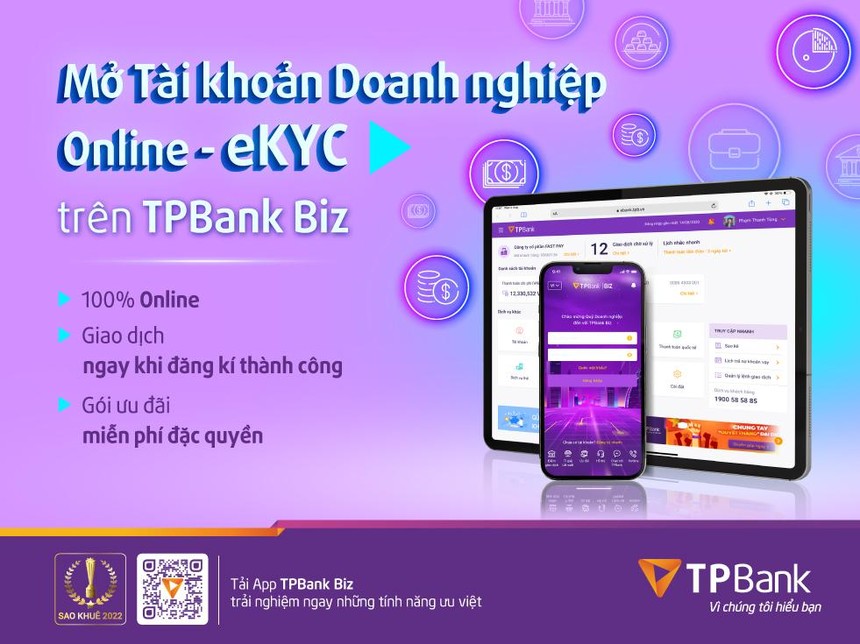 TPBank ra mắt tính năng mở tài khoản online cho khách hàng doanh nghiệp