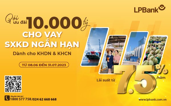 LPBank tiếp tục nâng hạn mức gói ưu đãi cho vay sản xuất kinh doanh