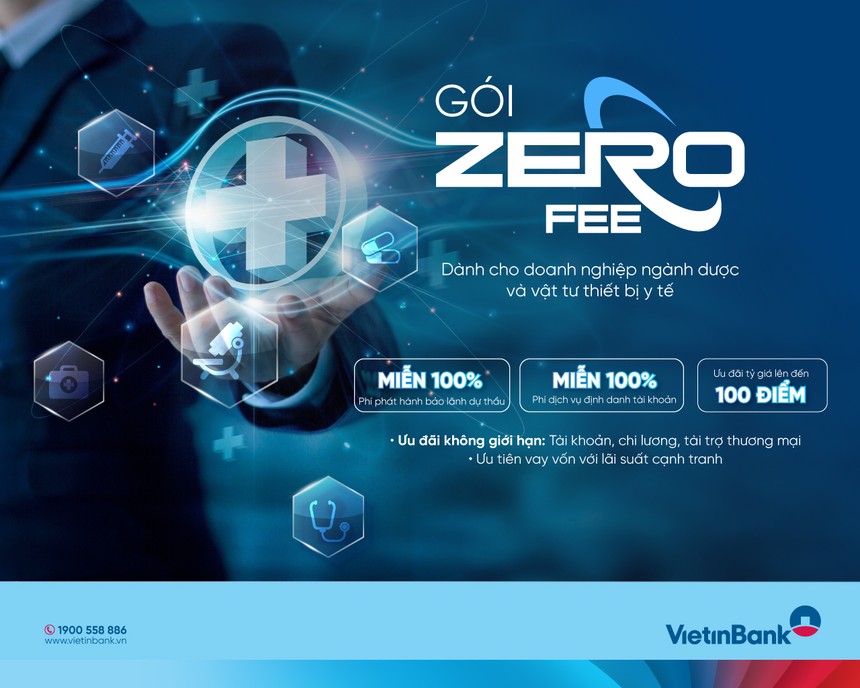 VietinBank (CTG) tung gói ưu đãi phí “Zero Fee” dành cho doanh nghiệp ngành dược