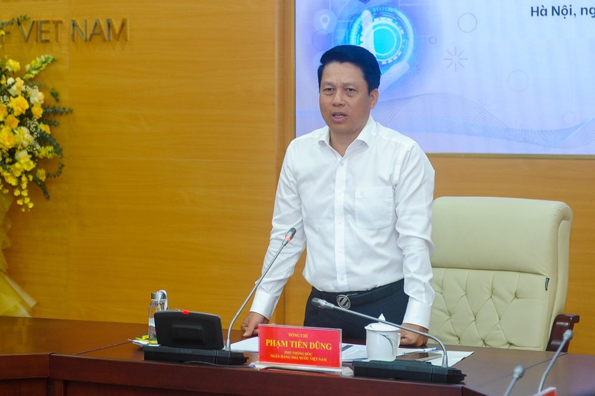Ông Phạm Tiến Dũng, Phó Thống đốc NHNN phát biểu tại hội thảo