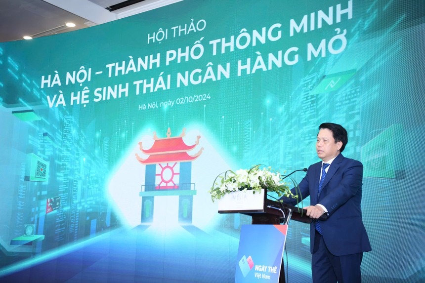 Ông Phạm Tiến Dũng, Phó Thống đốc Ngân hàng Nhà nước phát biểu tại Hội thảo