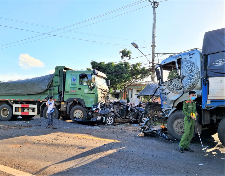 Hiện trường vụ tai nạn chiều ngày 12/8/2023 (Ảnh: Bảo hiểm BSH)