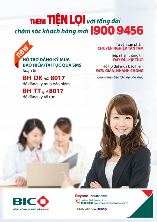 BIC thêm một đầu số hotline hỗ trợ khách hàng 24/7