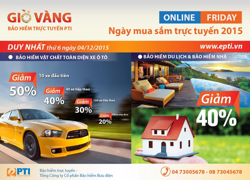 Giờ vàng Bảo hiểm PTI giảm tới 50% phí bảo hiểm