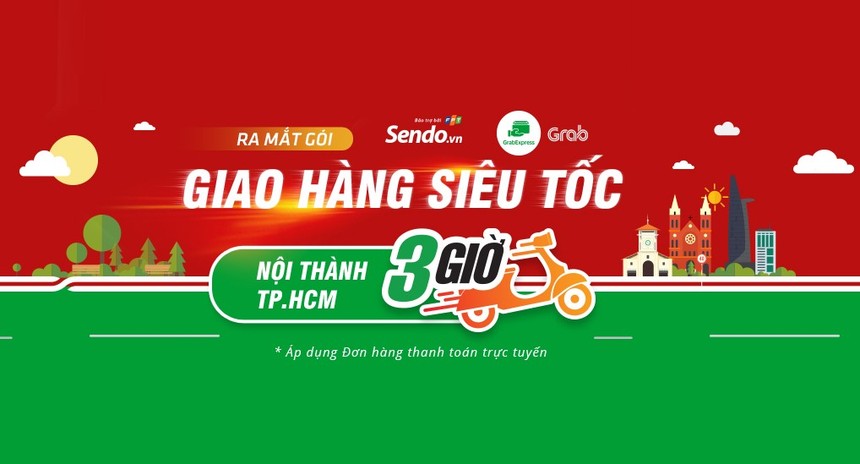 Sendo.vn hợp tác với Grab triển khai giao hàng siêu tốc tại TP. HCM