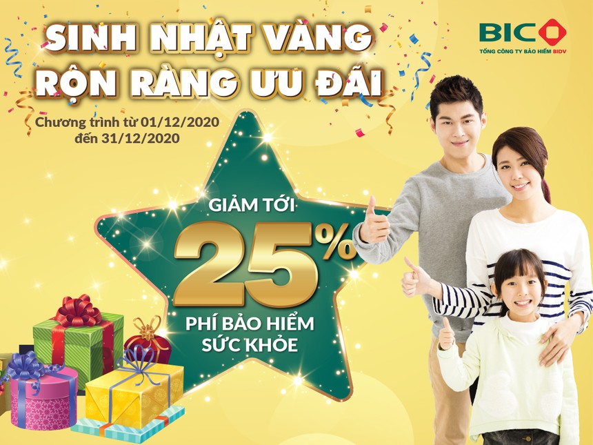 BIC: Giảm tới 25% phí bảo hiểm sức khỏe 