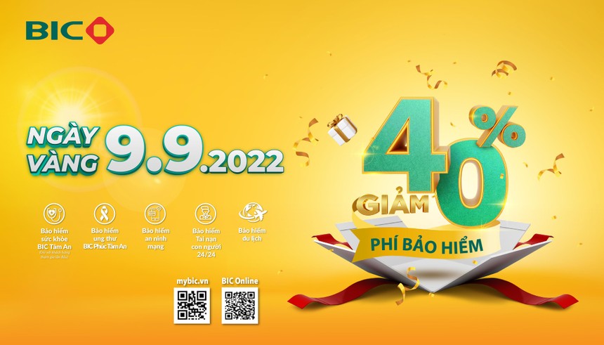 Ngày vàng 9/9/2022, BIC tặng khách hàng siêu ưu đãi tới 40%