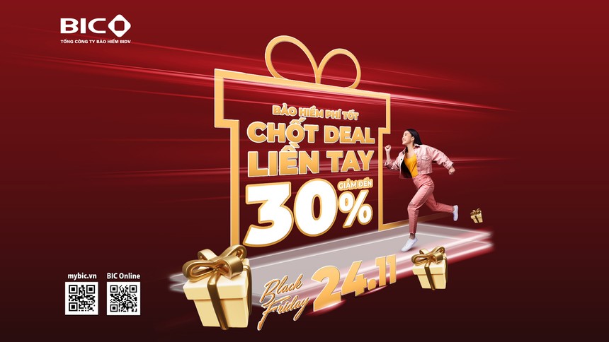 Black Friday 24.11: BIC tặng siêu ưu đãi tới 30% phí bảo hiểm