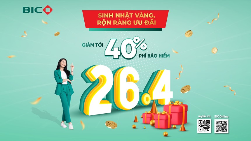 BIC ưu đãi tới 40% phí bảo hiểm 