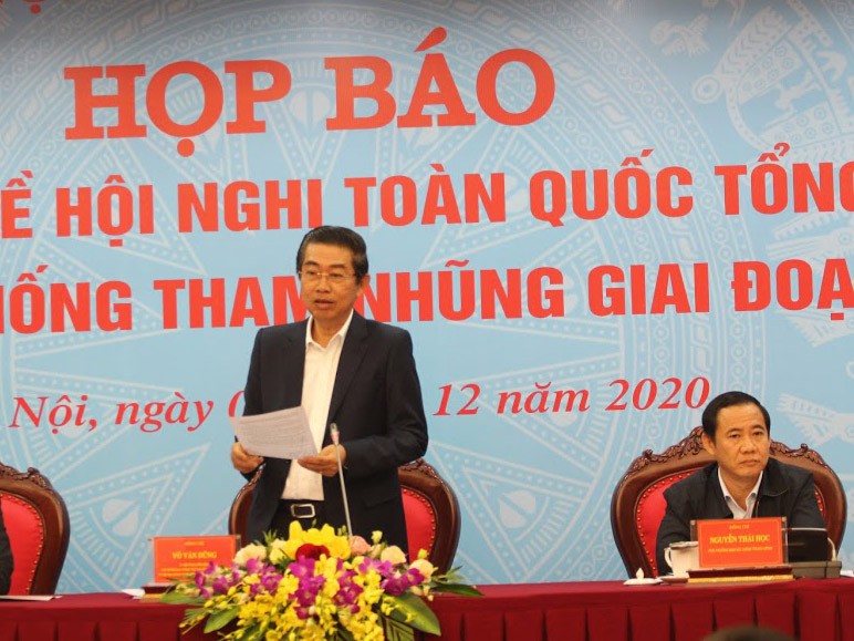 Lãnh đạo Ban Nội chính Trung ương chủ trì họp báo.