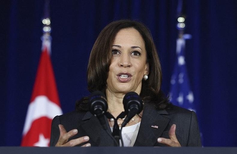 Phó tổng thống Mỹ Kamala Harris phát biểu tại Singapore vào ngày 24/8. Ảnh: AFP