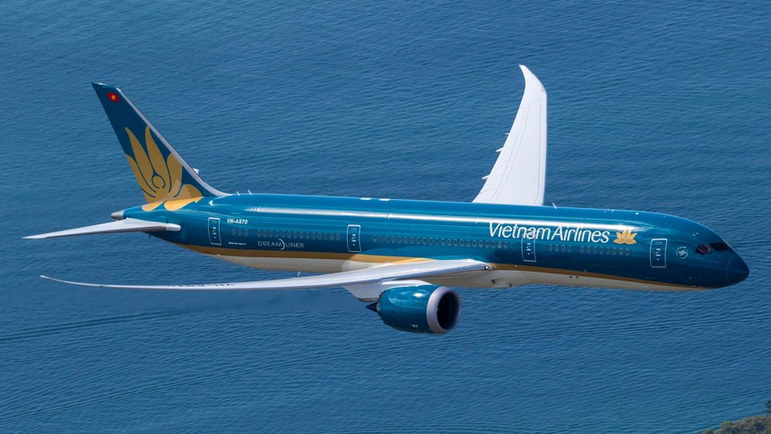 Một tàu bay Boeing787 chuyên tuyến Châu Âu của Vietnam Airlines.