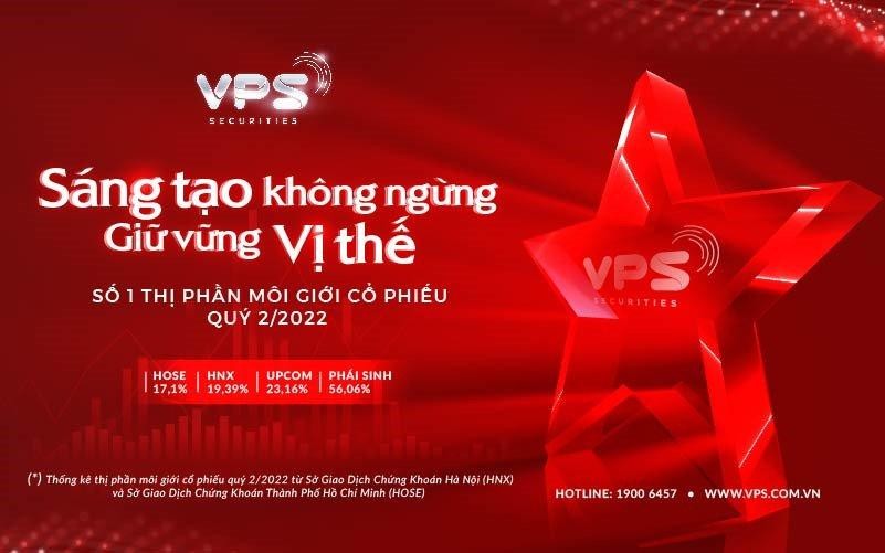 VPS tiếp tục dẫn đầu thị phần môi giới cổ phiếu quý II/2022 trên cả 4 bảng xếp hạng HOSE, HNX, UPCOM và phái sinh