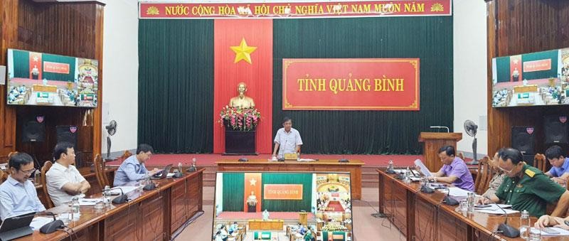 Lãnh đạo tỉnh Quảng Bình dự họp trực tuyến về công tác giải ngân đầu tư công năm 2022