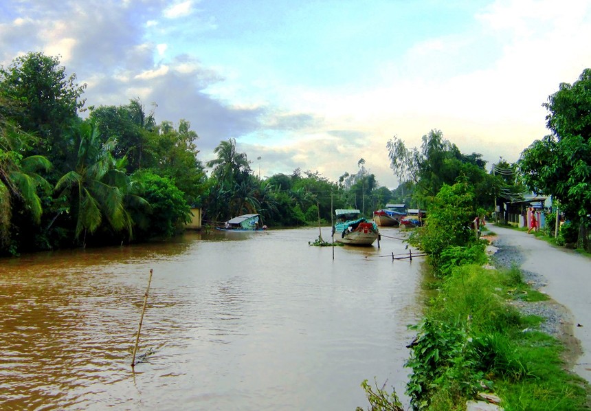 Một đoạn kênh Mương Khai qua Long Xuyên, An Giang.