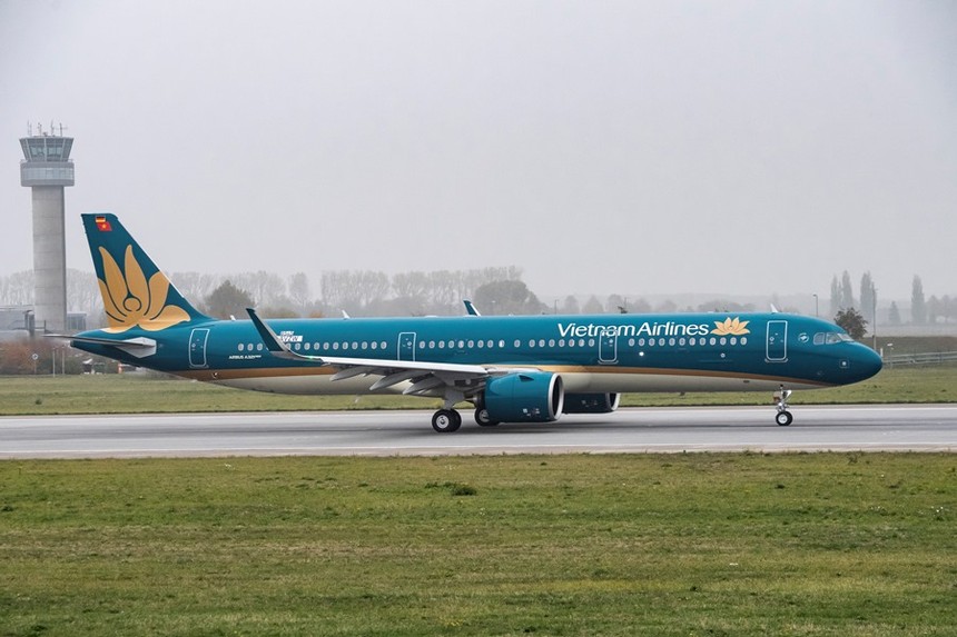 Một tàu bay Airbus A321 của Vietnam Airlines.