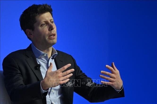 Ông Sam Altman phát biểu tại hội nghị ở San Francisco, California, Mỹ, ngày 16/11/2023. Ảnh: AFP/TTXVN