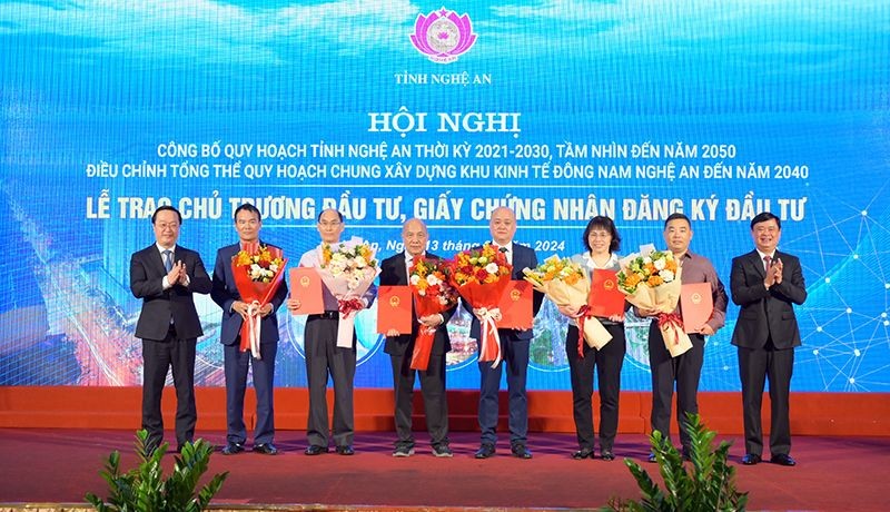 Tỉnh Nghệ An ngay trong tháng đầu năm đã trao chứng nhận đầu tư và chủ trương đầu tư cho nhiều dự án quy mô lớn