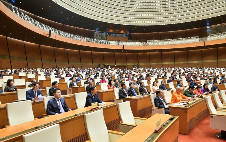 Một phiên họp toàn thể của Quốc hội khóa XV.