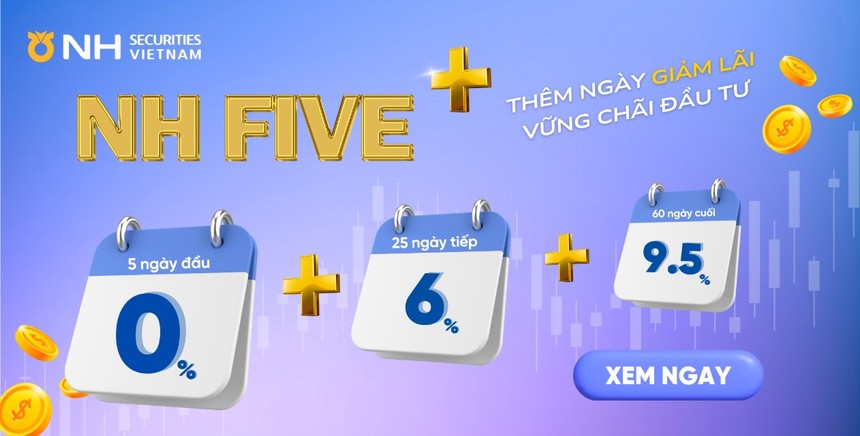 Chứng khoán NHSV ra mắt sản phẩm NH-Five+ và giảm mạnh lãi vay margin