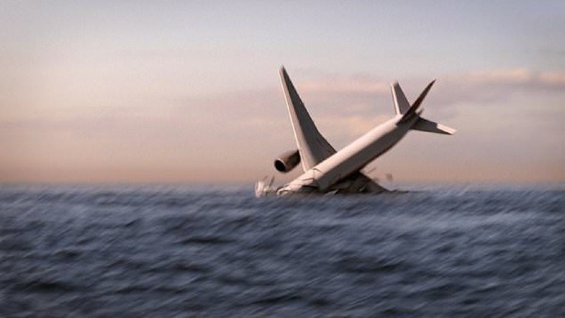 Hình ảnh 3D mô phỏng giả thuyết MH370 gặp trục trặc, rơi xuống Ấn Độ Dương. Ảnh minh họa: Nat Geo