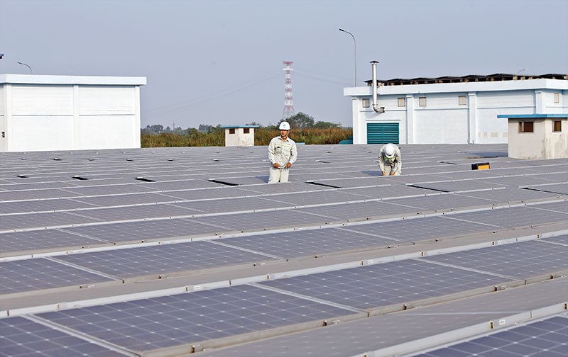 Một dự án điện mặt trời mái nhà tại tỉnh Hậu Giang. Ảnh: Đức Thanh