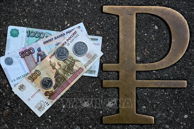 Đồng ruble của Nga. Ảnh: AFP/TTXVN