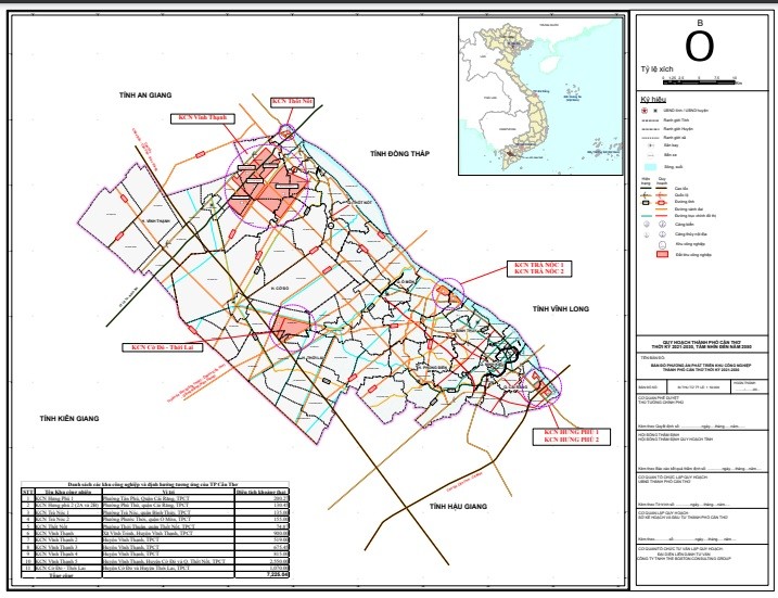 Phạm vi lập quy hoạch Khu công nghiệp Vĩnh Thạnh (Giai đoạn 2) tại xã Vĩnh Trinh và xã Vĩnh Bình, huyện Vĩnh Thạnh, TP. Cần Thơ