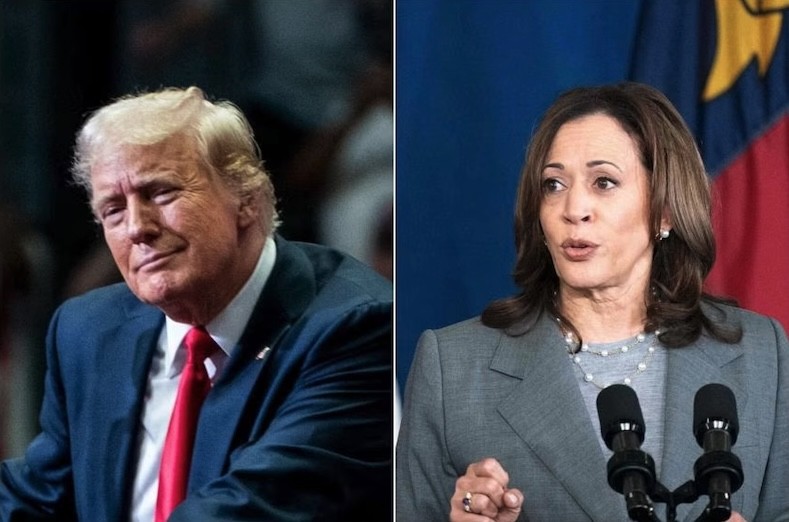 Bầu cử Mỹ 2024 hứa hẹn cuộc đua sít sao giữa ông Donald Trump và bà Kamala Harris. Ảnh: NYTimes, AFP