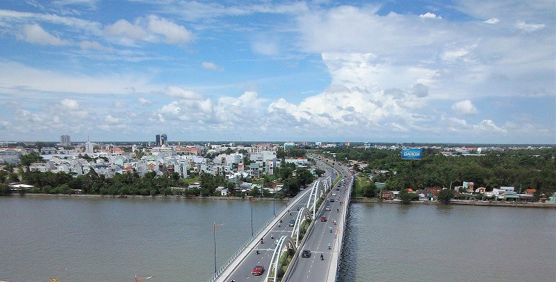 Khu hành chính tập trung TP. Cần Thơ được quy hoạch xây dựng cặp bên đường Quang Trung, thuộc phường Hưng Phú, quận Cái Răng (bên phải). Ảnh: Anh Khoa