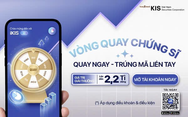 Chứng khoán KIS: khởi động “Vòng quay chứng sĩ” lần 3 với tổng giá trị giải thưởng 2.2 tỷ