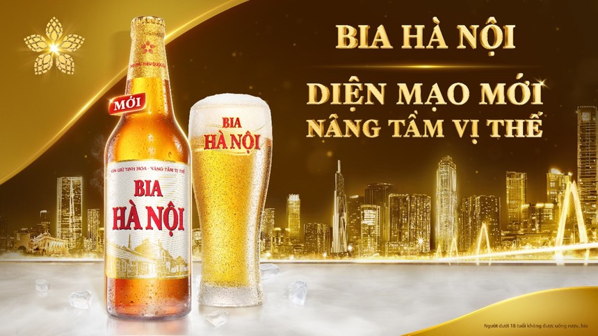 Bia Hà Nội – phiên bản bia chai 450ml thay diện mạo mới, nâng tầm vị thế