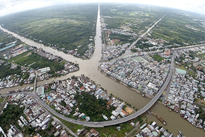 Tại TP. Ngã Bảy sẽ hình thành Khu đô thị mới Cái Côn, với diện tích hơn 667 ngàn m2. Ảnh: TP. Ngã Bảy