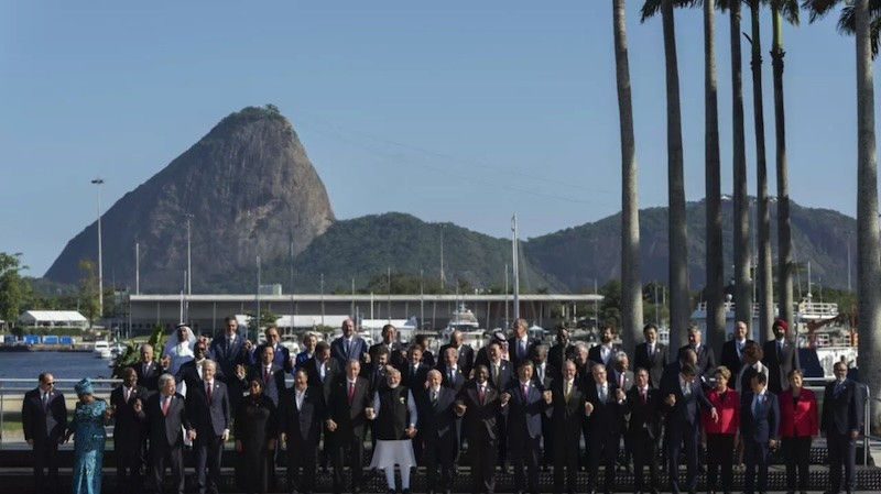 Các nhà lãnh đạo G20 chụp ảnh tại lễ khai mạc Hội nghị thượng đỉnh ở Rio de Janeiro, Brazil vào ngày 18/11/2024. Ảnh: AFP 