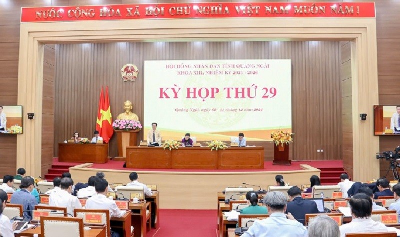 Kỳ họp 29 HĐND tỉnh Quảng Ngãi khóa XIII, nhiệm kỳ 2021 - 2026 diễn ra từ ngày 9 - 11/12.