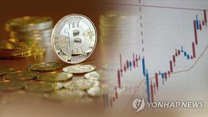 Đồng tiền điện tử Bitcoin. Ảnh: YONHAP/TTXVN