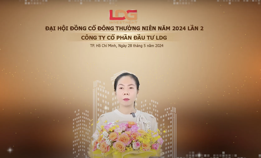 Bà Nguyễn Thị Mỹ Trinh, Trưởng ban kiểm tra tư cách đại biểu tham dự ĐHĐCĐ Đầu tư LDG