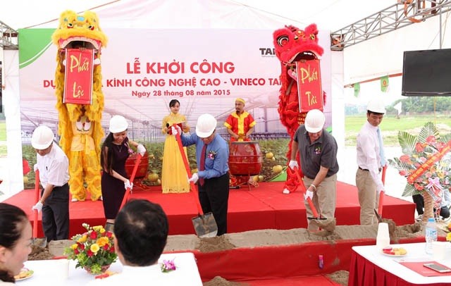 Lễ khởi công Dự án nhà kính VinEco Tam Đảo (Vĩnh Phúc) với quy mô lên tới 24,5 ha
