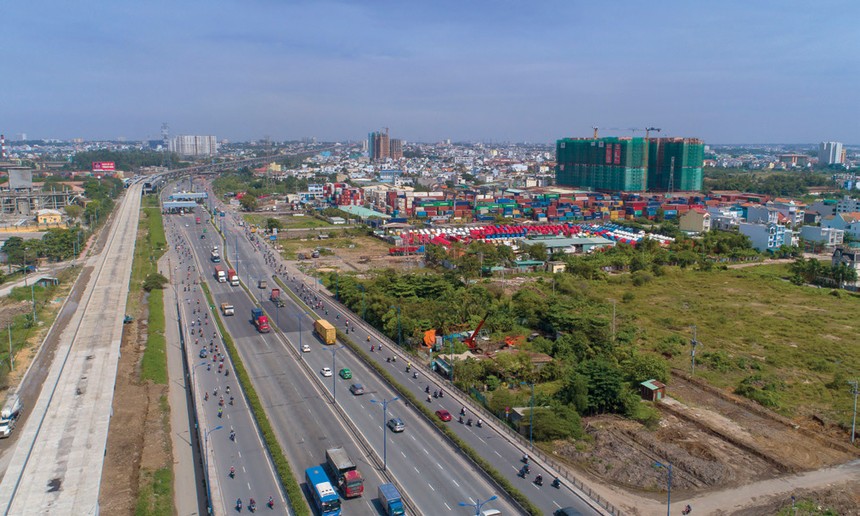 Nhờ sự phát triển của mạng lưới giao thông, giá trị của các dự án tại khu vực quận 9 đã không ngừng tăng cao. Ảnh: Tuấn Lâm