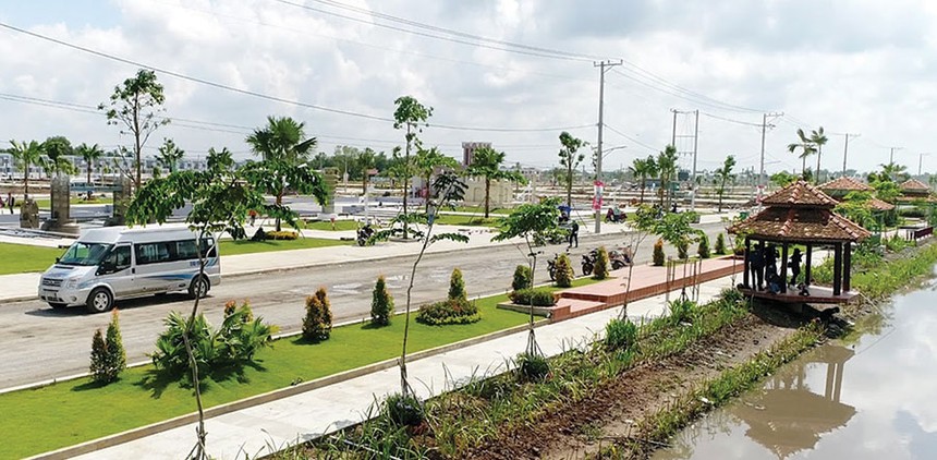 Dự án Cát Tường Phú Sinh có quy mô 122 ha đã hoàn thiện hạ tầng cơ sở và thu hút hàng ngàn khách hàng về sinh sống