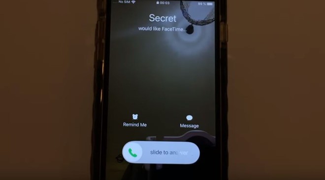 Lỗ hổng mới lợi dụng tính năng Facetime để qua mặt màn hình khóa. Ảnh chụp màn hình