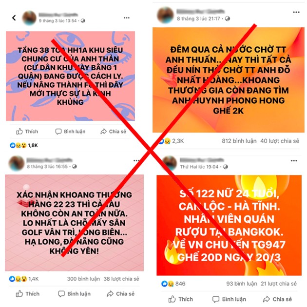 Một số nội dung sai sự thật mà Facebook "Đ.N.Q" đã phát tán
