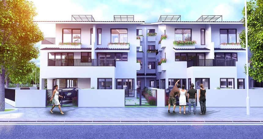 Khu biệt thự song lập Iris Homes với thiết kế trang nhã và sang trọng.