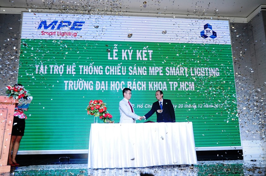 Lễ ký kết giữa MPE và trường Đại học Bách Khoa TP.HCM.