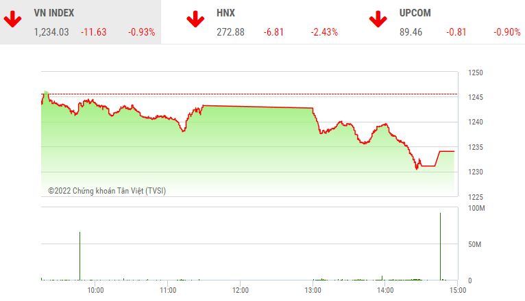 Giao dịch chứng khoán phiên chiều 16/9: VN-Index giảm mạnh trong phiên tái cơ cấu của các quỹ ETF