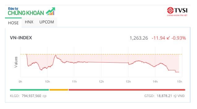 VN-Index mất gần 12 điểm, nhưng thanh khoản cao nhất 2 tháng 