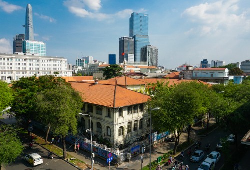 Tòa nhà Dinh Thượng thơ đang là trụ sở của Sở Thông tin - Truyền thông TP HCM. Ảnh: Quỳnh Trần.