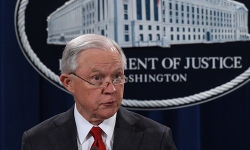 Jeff Sessions tại Washington ngày 28/10. Ảnh: AFP.