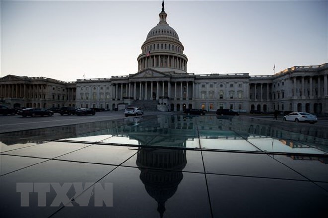 Tòa nhà Quốc hội Mỹ ở thủ đô Washington DC.. (Nguồn: THX/TTXVN)